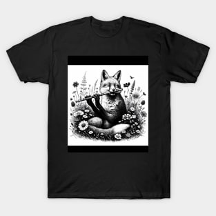 Fox Playing Flute T-Shirt